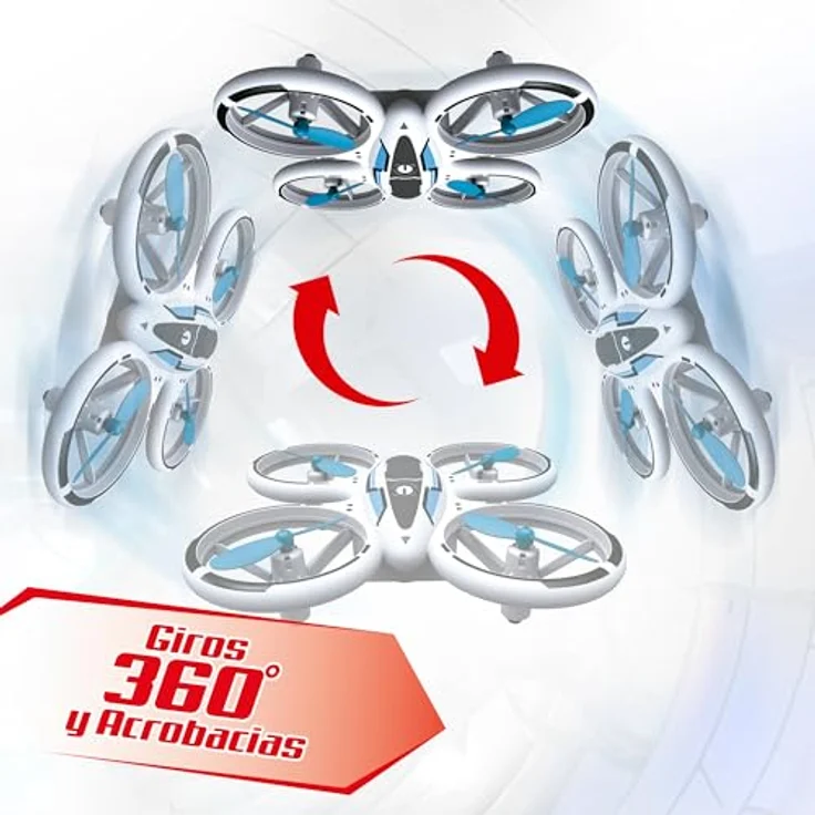 Bizak Ferngesteuerte Drohne, Quadrokopter mit automatischer Schwebe-Technologie, LED-Beleuchtung und 360-Grad-Luftrotationen – Bild 3
