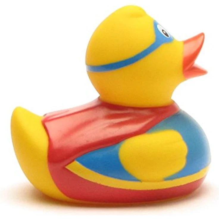 Duckshop Badeente - personalisierbar (Superduck Ente) mit Quietscheloch, 8 cm, Vinyl, Wunschtext bis 10 Zeichen – Bild 5