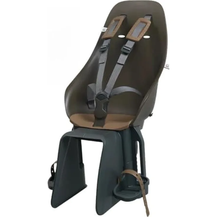 Urban Iki Carrier Mounting Kindersitz hinten, ergonomisches Design mit 5-Punkt-Sicherheitsgurt, Koge Brown/Kurumi Brown, geeignet für Kinder bis 22 kg