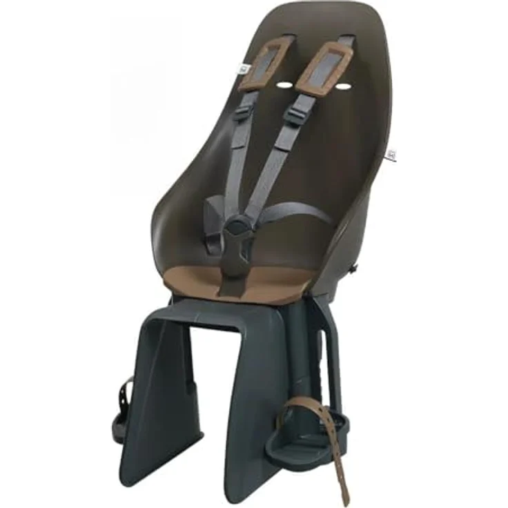 Urban Iki Carrier Mounting Kindersitz hinten, ergonomisches Design mit 5-Punkt-Sicherheitsgurt, Koge Brown/Kurumi Brown, geeignet für Kinder bis 22 kg – Bild 1