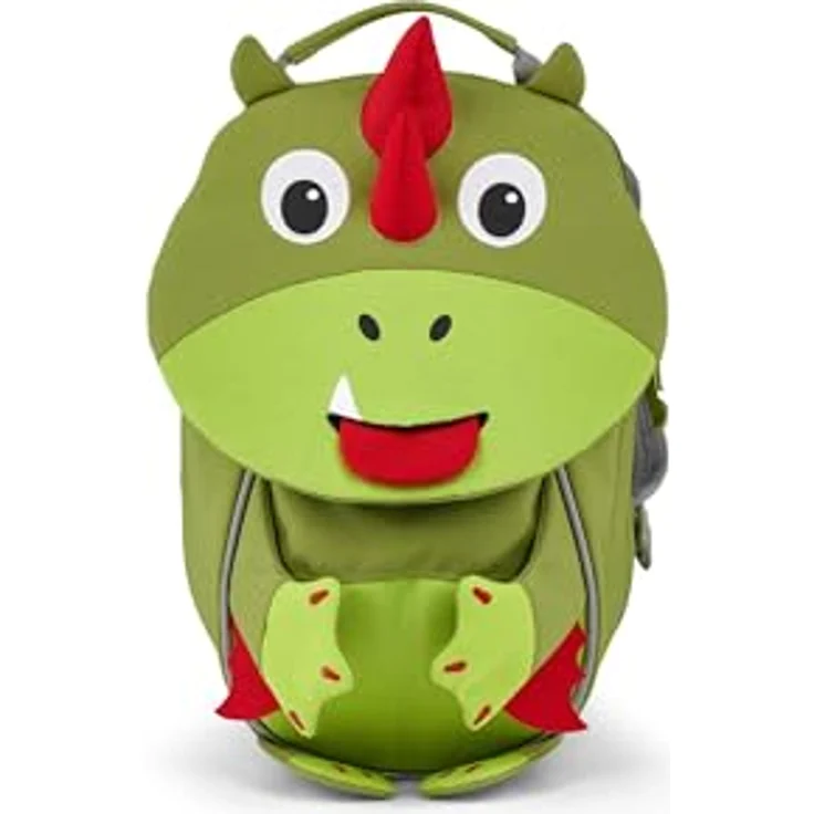 Affenzahn Kleiner Freund Drache Kindergartenrucksack, 4 Liter, grün, mit gepolsterten Schulterträgern und Brustgurt – Bild 1