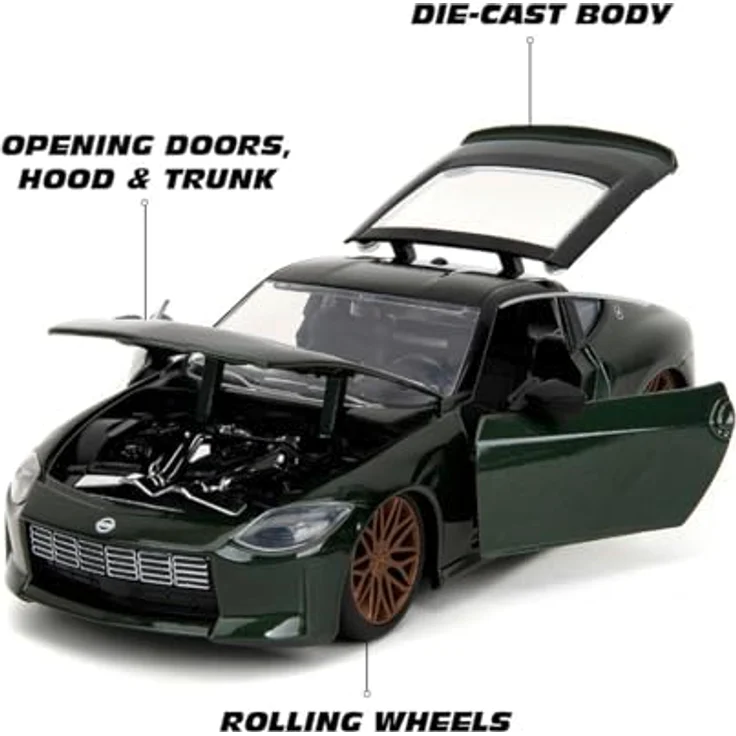 Jada Toys Fast and Furious 2023 Nissan Z Modellauto, grau, detailgetreues Film-Auto aus Fast & Furious 10, Maßstab 1:24 mit öffnenden Teilen, für Sammler ab 8 Jahren – Bild 5
