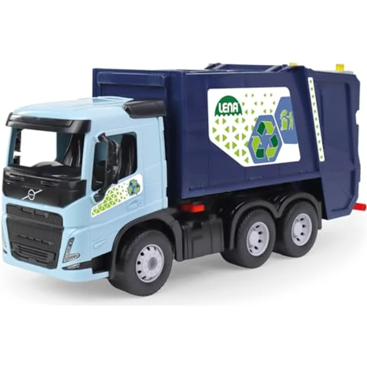 Lena® WORXX Müllwagen Volvo FMX, 52 cm Spielzeug-LKW mit Hebemechanismus, Mülltonne, 3-Achser mit Stahlachsen, TÜV Zertifiziert, ab 3 Jahren, Indoor & Outdoor, Made in Europe – Bild 2