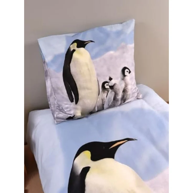 BrandMac Bettwäsche Set mit Pinguin 135 x 200 cm 80 x 80 cm 100% Baumwolle – Bild 5