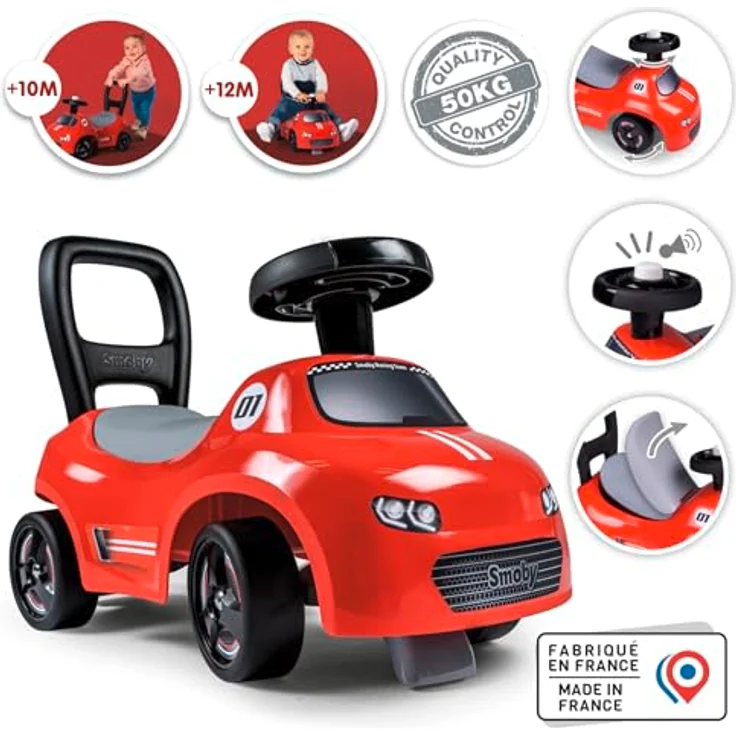 Smoby Referenzläufer Kinder, ergonomischer Laufwagen mit Hupe im Lenkrad, geeignet ab 10 Monaten – Bild 4