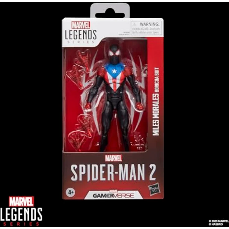 Hasbro Marvel Legends Spider-Man 2, Gamerverse Miles Morales Actionfigur im Boricua-Anzug, 15 cm, beweglich mit 5 Accessoires – Bild 2