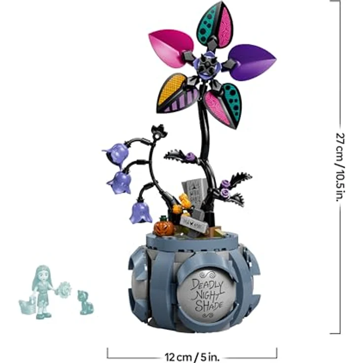 LEGO Disney Sallys Blumentopf (43288), 346-teiliges Bastelset für Kinder ab 9 Jahren, Höhe 27 cm, mit dekorativen Kunstblumen und internen Szenen aus "The Nightmare Before Christmas" – Bild 10