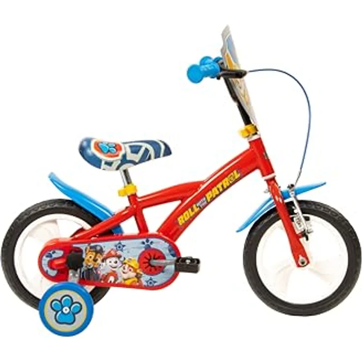 Toimsa Kindervelo 12 Zoll, Kinderfahrrad mit Paw Patrol Design, Metallrahmen, verstellbarem Sitz und Lenker, mit Stützrädern und 2 Felgenbremsen – Bild 2
