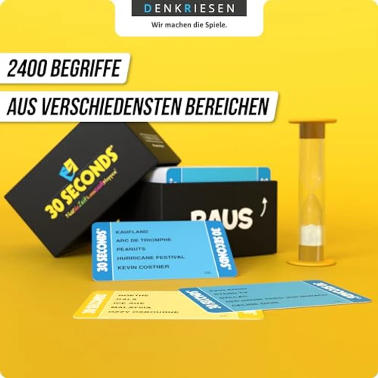 DENKRIESEN 30 Seconds® - Party- und Familienspiel ab 12 Jahren, 3+ Spieler, Bis zu 16 Spieler möglich - Deutsches Brettspiel mit 2400 Begriffen – Bild 5