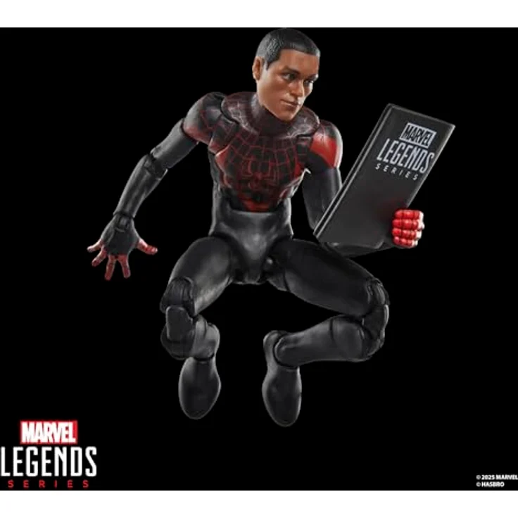 Marvel Legends Series Ultimate Miles Morales Spider-Man Action-Figur, 15 cm, schwarz, mit 5 Accessoires und über 20 Bewegungspunkten – Bild 4