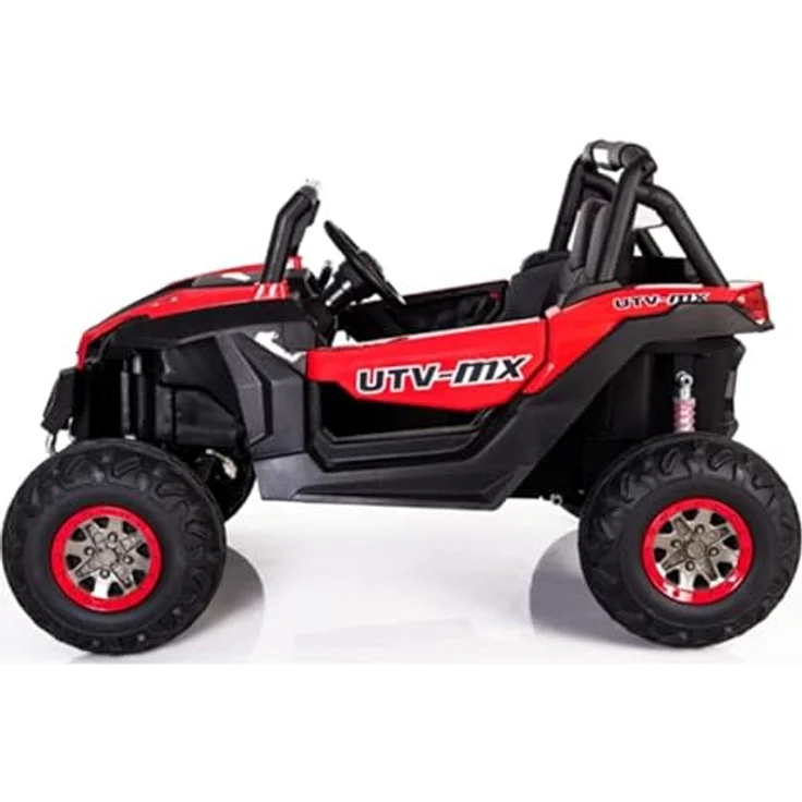 FINOOS Elektroauto für Kinder UTV-MX Buggy 24V, 2-Sitzer, 4x4 Allrad, 2x12V Batterie, 2,4 GHz Fernbedienung (Rot) – Bild 3