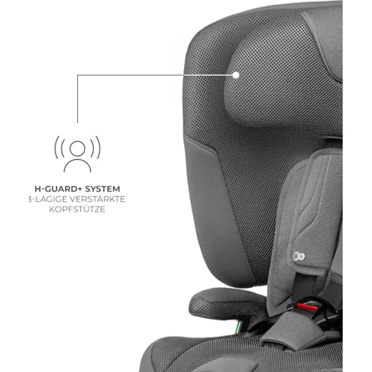 Kinderkraft Fix2Go Autokindersitz, 9-36 kg mit Schlaffunktion, Neigungsverstellung und SAFERIDE Sensor, Grey – Bild 7
