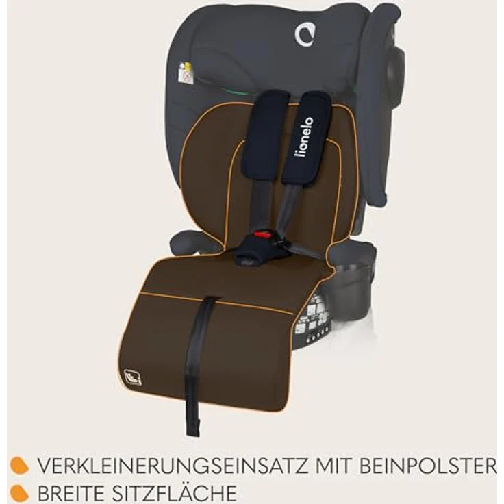 Lionelo Nelly I-Size, Kindersitz mit Isofix, 4 Liegepositionen, 5-Punkt-Gurtsystem, schwarz – Bild 7