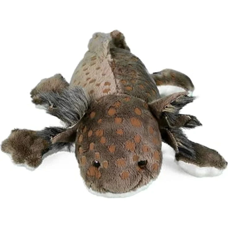 Teddys Rothenburg Kuscheltier Axolotl, braun, 28 cm, aus kuschelweichem Plüsch, maschinenwaschbar bis 30°C – Bild 4