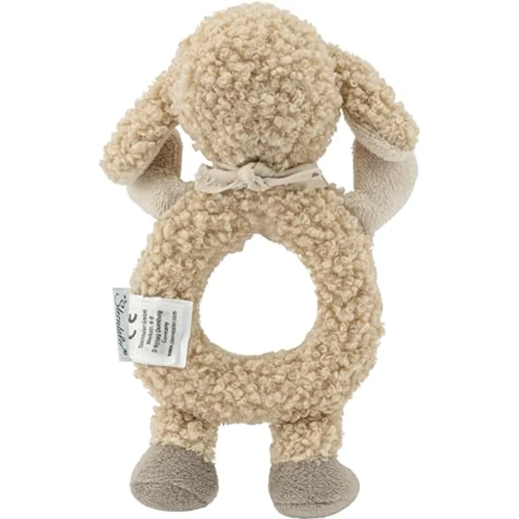 Sterntaler® Greifling Schaf Flocke, mit Rassel aus Boucle, ideal für erste Greifübungen, waschmaschinengeeignet – Bild 3