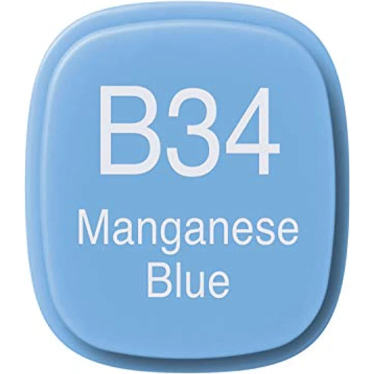 Copic Classic Marker Typ B - 34, Manganese Blue, professioneller Layoutmarker mit dualem Spitzensystem, schnelltrocknender und wischfester Tinte – Bild 3