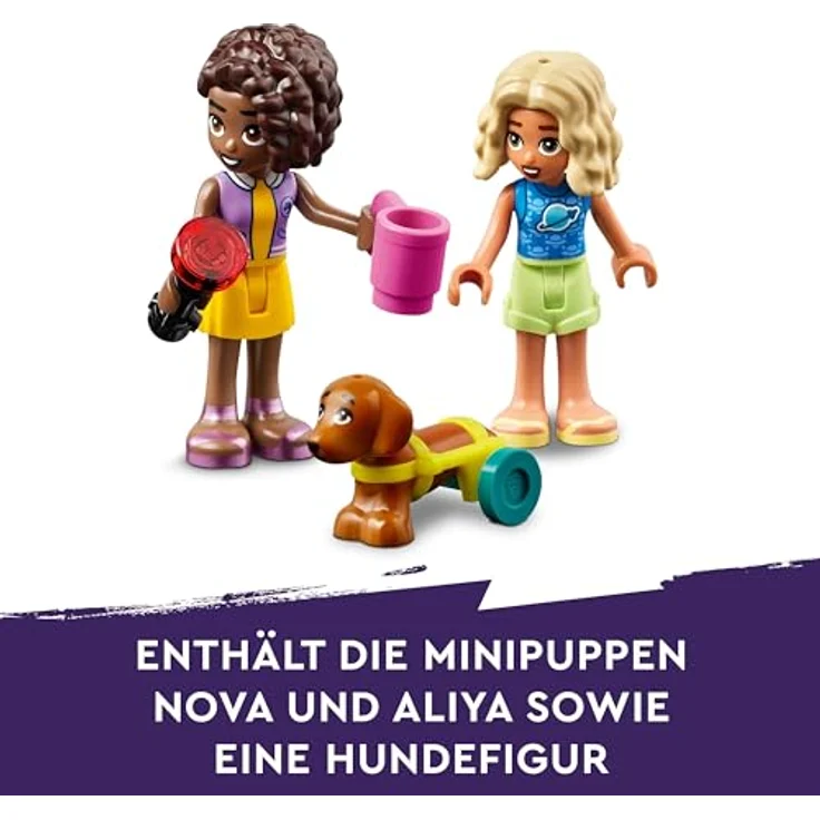 LEGO Friends Sterngucker-Campingfahrzeug Set mit Geländewagen-Auto und Spielzeug-Teleskop, Geschenk ab 7 Jahre für Mädchen und Jungen, beinhaltet die Spielfiguren Nova, Aliya und einen Hund 42603 – Bild 3