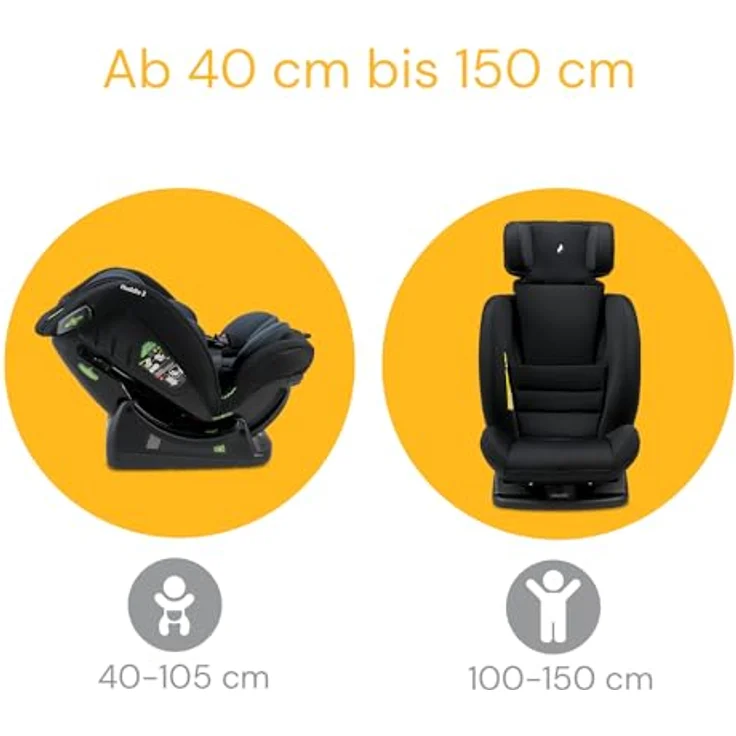 Osann Autokindersitz Huddle 2, Reboarder Kindersitz ohne Isofix, 40-150 cm, Baby Autositz – Bild 5