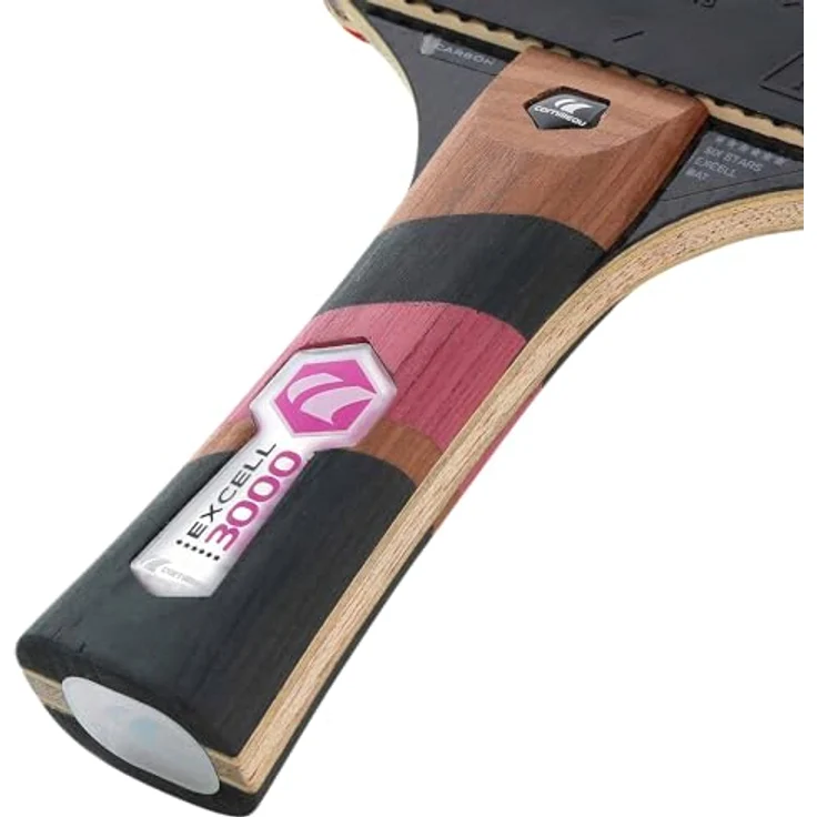 Cornilleau Excell 3000 Carbon, Tischtennisschläger mit Dynacell-Schwamm und ITTF-Gummi Performa 2 – Bild 5