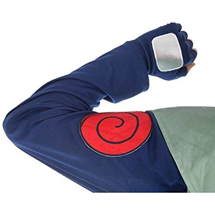 Chaks Generique Naruto Kakashi-Kostüm für Herren Lizenz-Verkleidung grün-blau - Blau, 100% Polyester, Handwäsche – Bild 2