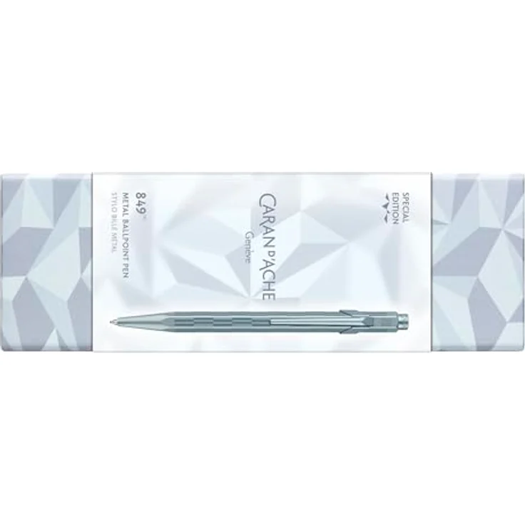 Caran d'Ache 849 Alpine Frost, Kugelschreiber in Gletscherblau mit Goliath-Mine für bis zu 600 A4-Seiten – Bild 5