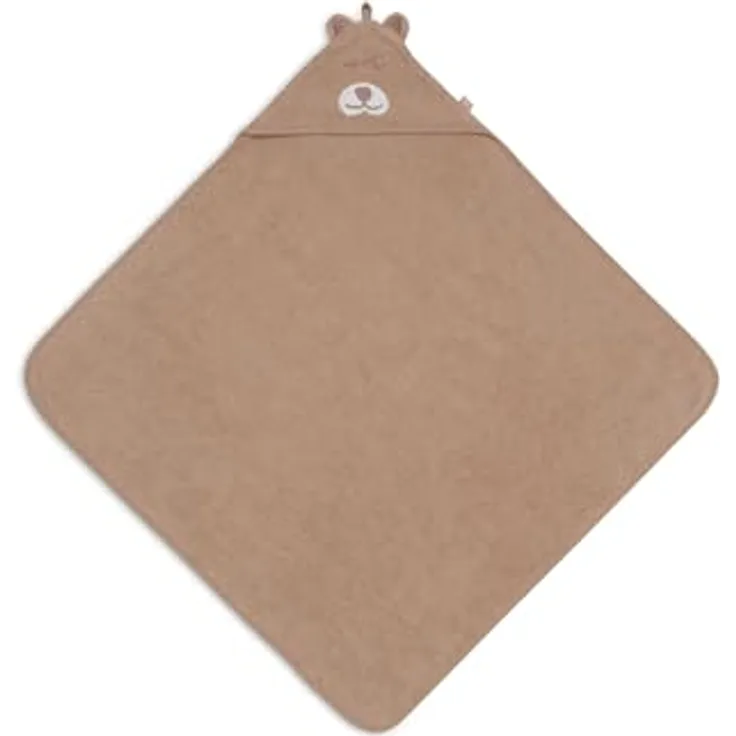 Jollein Kapuzenhandtuch Frottee Gepard -Jungle Jambo braun (75x75 cm), 2 in 1 Einschlagdecke, OEKO-TEX zertifiziert