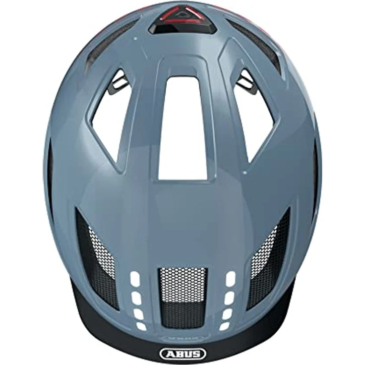 ABUS Fahrradhelm mit Licht - Hyban 2.0 LED - Vorder- und Rücklicht & robuste Hartschale - für Damen und Herren - Blau Glänzend, Größe L – Bild 4