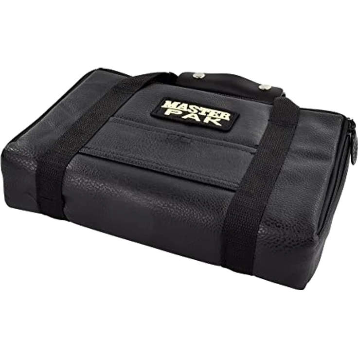 Karella Darttasche Master PAK,Lederoptik, schwarz, perfekte Aufbewahrung für bis 3 Set Darts und viel Zubehör, Dartcase, Tasche für Darts – Bild 2