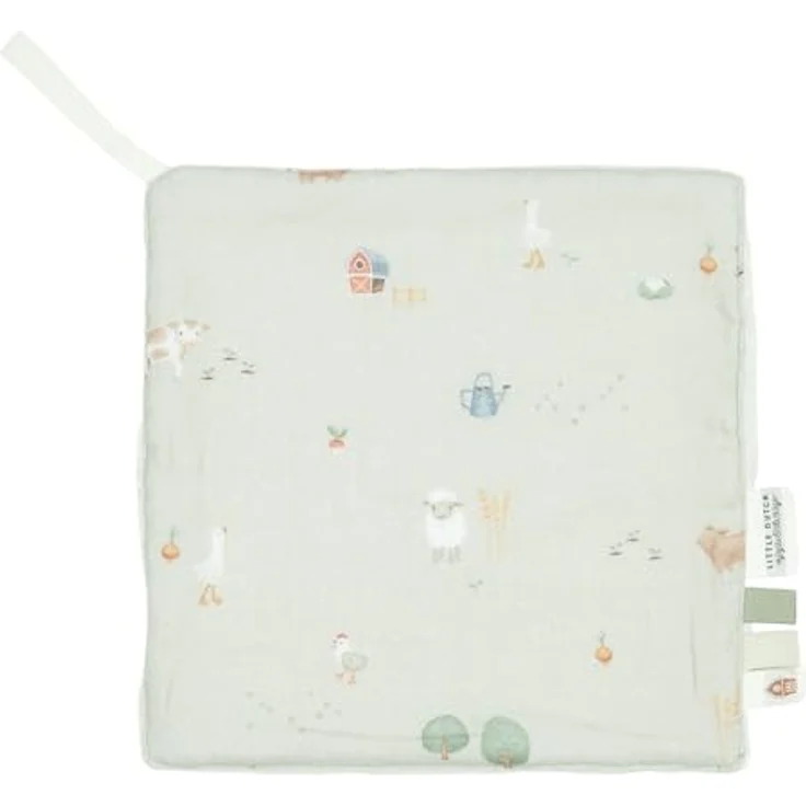 Little Dutch Schnullertuch Kuscheltuch - Little Farm grün – Bild 1