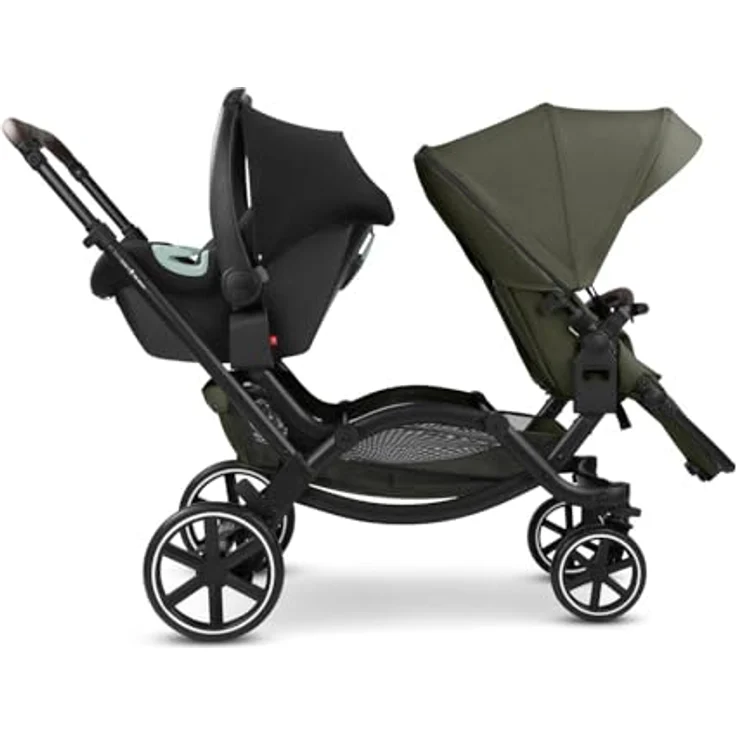 ABC Design Geschwisterwagen Zoom 2, Flexibel kombinierbar, Avocado – Bild 7