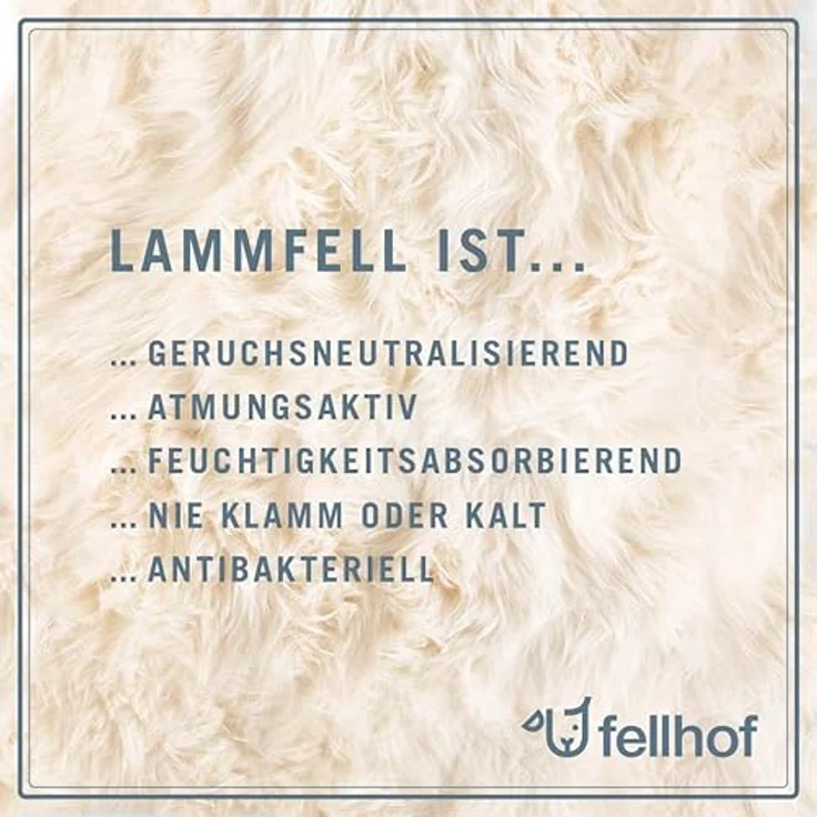Fellhof Baby-Lammfell geschoren, 100% Merino, 90 cm, schadstofffreies Leder, waschbar bei 30 °C, natürliche Temperaturregulierung – Bild 6
