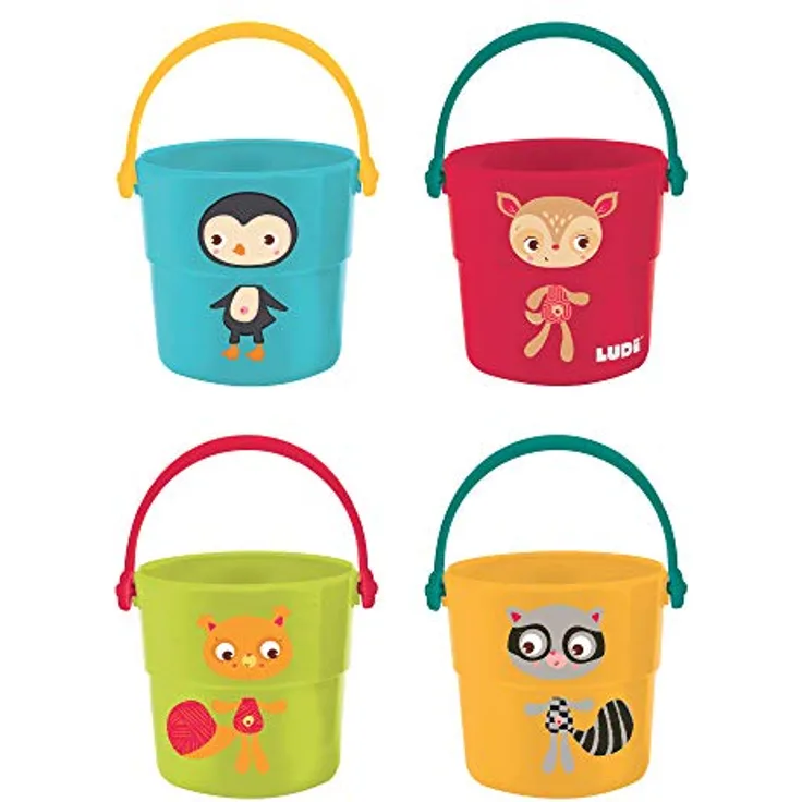 LUDI 40057 Cubos animalitos Badespielzeug