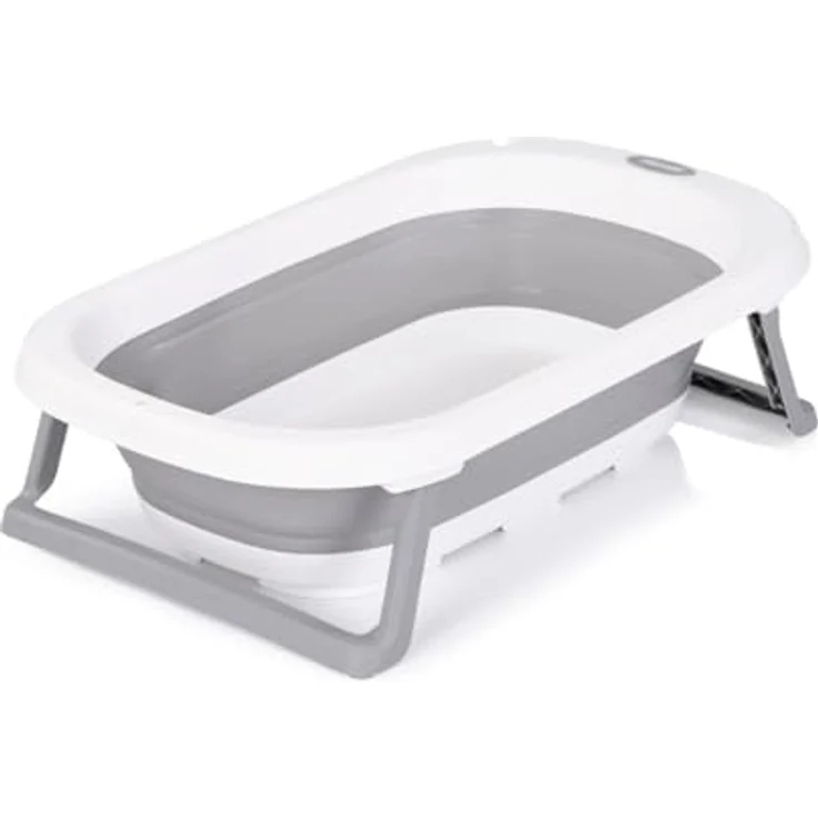 Chipolino Babywanne Isla, faltbar mit Badekissen und integriertem Wasserablauf, Farbe: grau – Bild 3