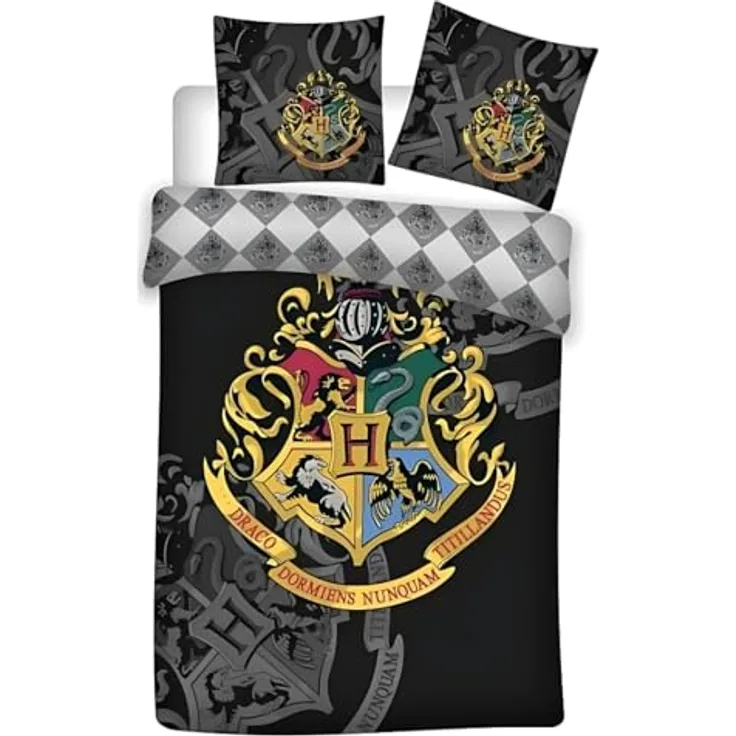 arlis Harry Potter Bettwäsche – 1 Bettbezug 140 x 200 cm + 1 Kissenbezug 63 x 63 cm, 100% Polyester, Maschinenwaschbar