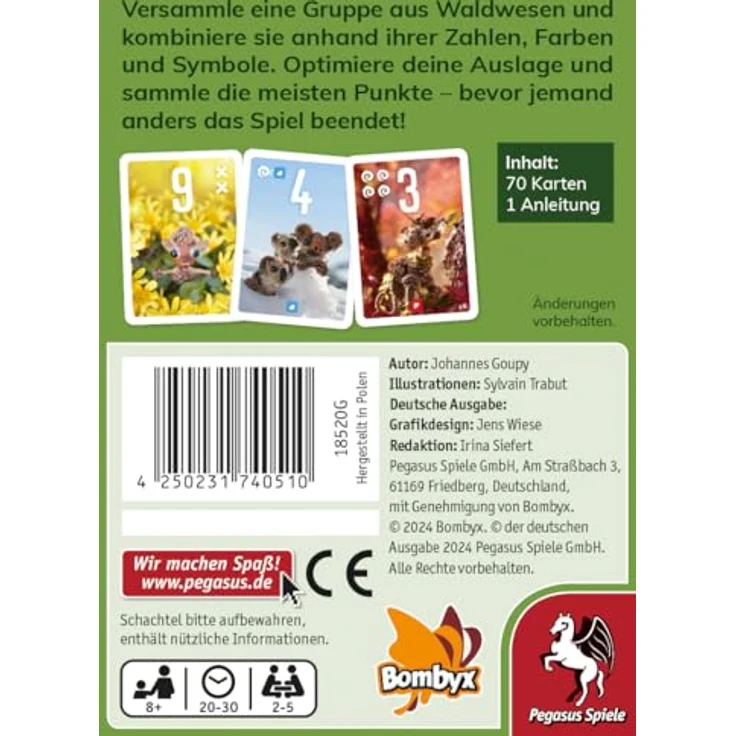 Pegasus Spiele 18520G Pixies Kartenspiel mit langlebigen Materialien und flexibler Gestaltung – Bild 3