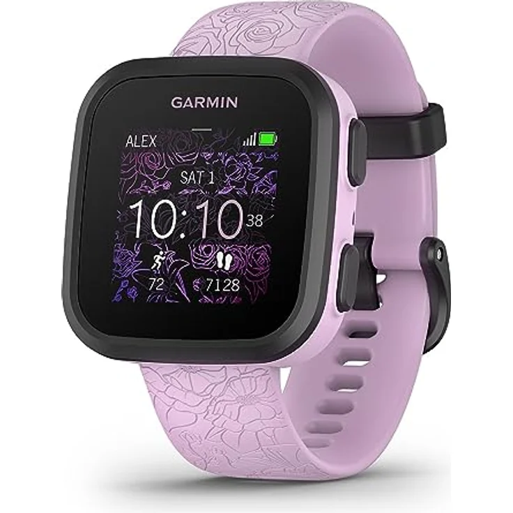 Garmin Bounce Flieder/ Schwarz Smartwatch – Bild 2