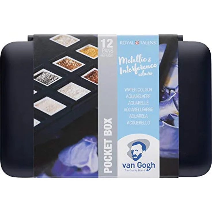ROYAL TALENS Aquarellfarbe Van Gogh 12er Box Metallic