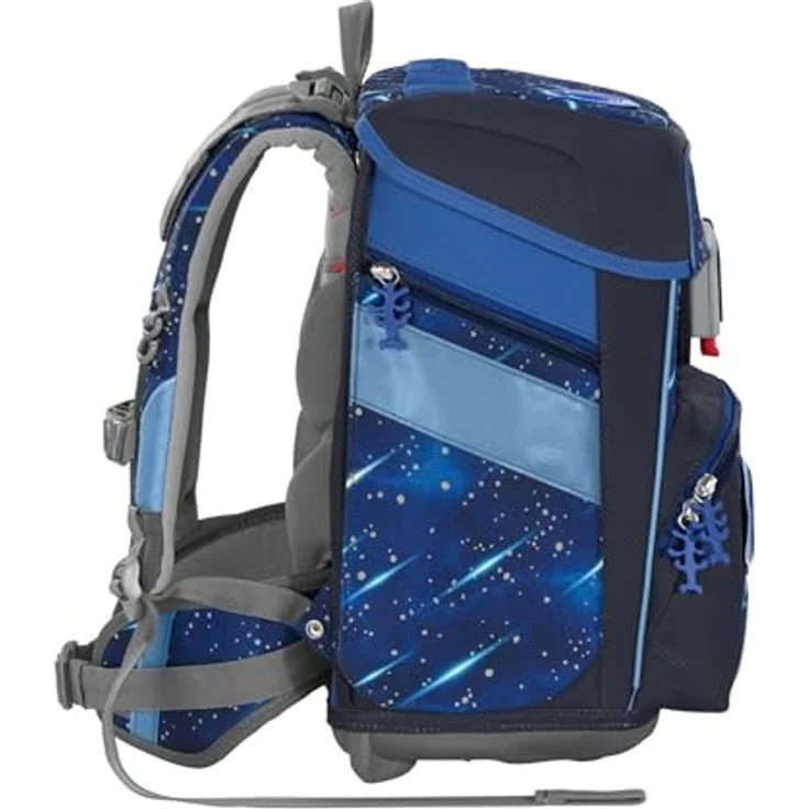 Step by Step Schulranzen-Set Space Reflect „Star Shuttle Elio“ 5-teilig, ergonomischer Tornister, Reflektoren, höhenverstellbar, Hüftgurt, Grundschule, 1. Klasse, 20L, blau-schwarz – Bild 5