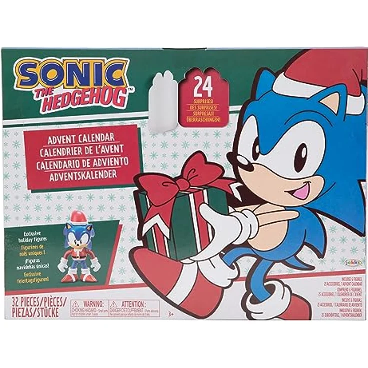 Jakks Pacific Unisex Kinder Adventskalender Sonic The Hedgehog, Nintendo Sonic mit 24 Überraschungen, inklusive Spielkulisse, Sammel- und Spielfiguren, Zubehör - blau - Preisvergleich – Bild 1