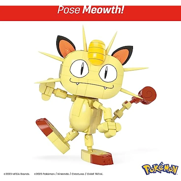 Mega Mattel HPF94 Pokémon - Bausatz, Kanton Region Trio - Pikachu, Glumanda, Mauzi - 529-teilig, Pikachu, Glumanda, Mauzi, 10,2 cm groß, bewegliche Gliedmaßen, offizielles Lizenzprodukt – Bild 5