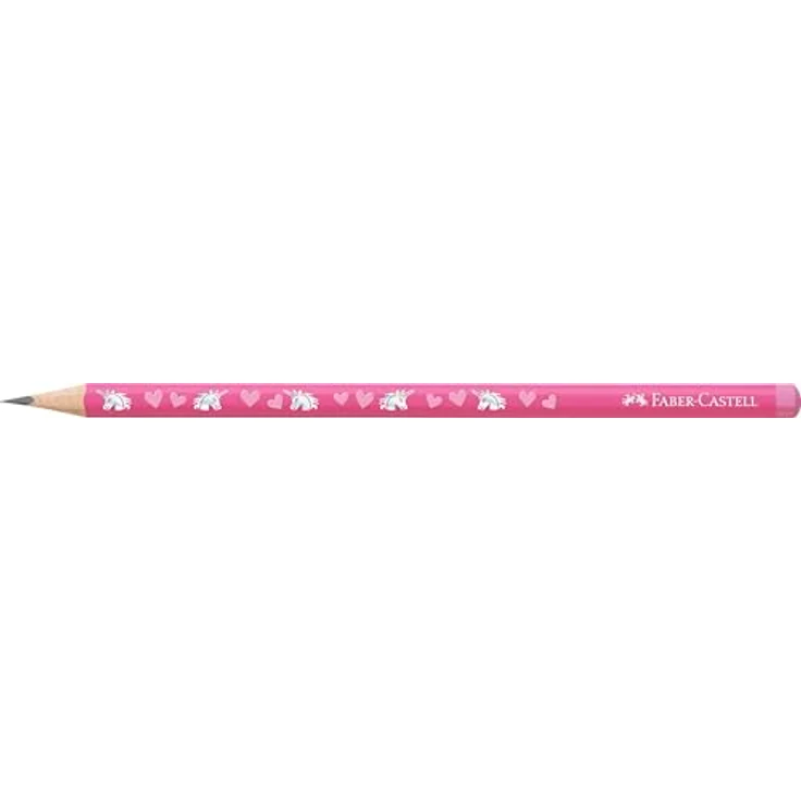 Faber-Castell Einhorn Bleistift HB, pink, ergonomischer Dreikant-Stift für Schule und Beruf – Bild 2