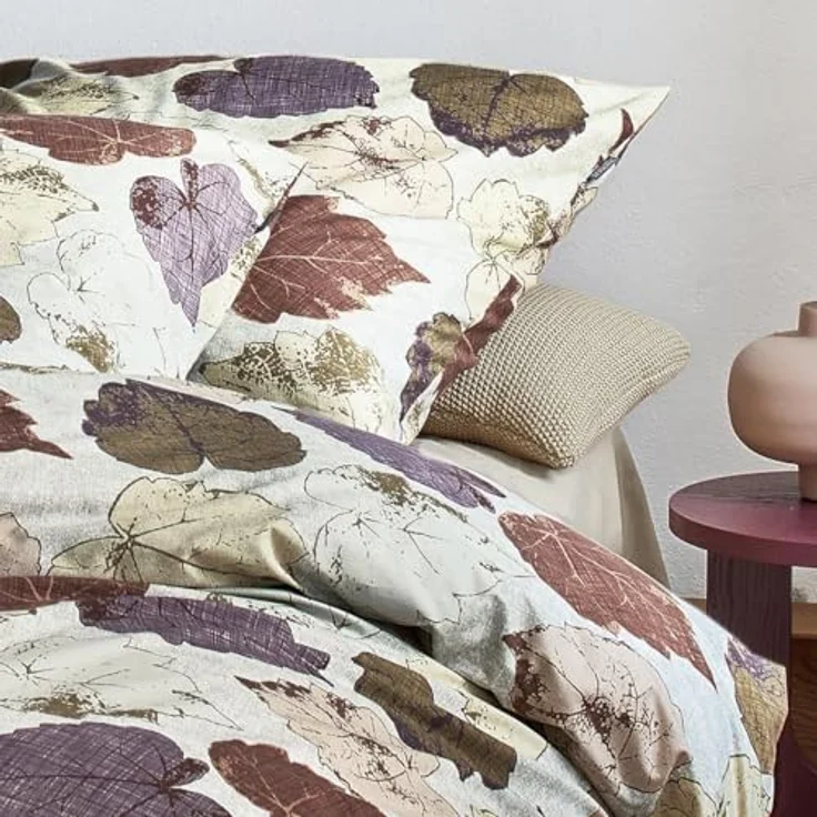 Irisette Edel-Feinbiber Bettwäsche Koala Kupfer 8533, kuschelig weich, herbstliches Design, 135 x 200 cm – Bild 3