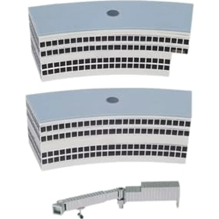 herpa 519823 519823-Flughafengebäude-2 Abflughallen, Miniatur zum Basteln, Sammeln und als Geschenk, Mehrfarbig – Bild 2