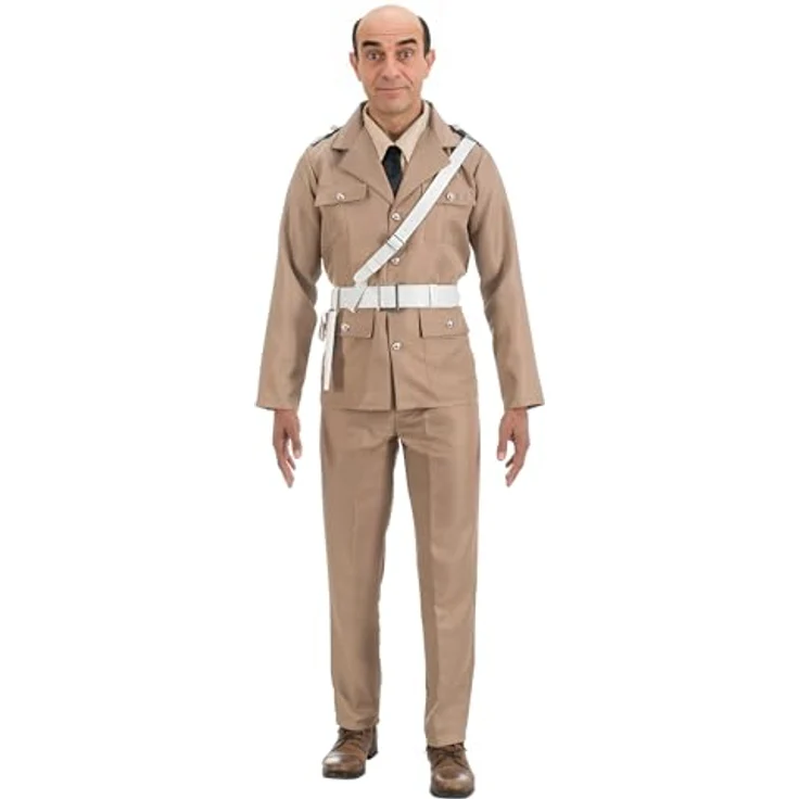 Chaks Kostüm des Gendarmen von Saint Tropez für Erwachsene, inklusive Jacke, Brustpanzer, Hose und Schultergurt, Polyester – Bild 1