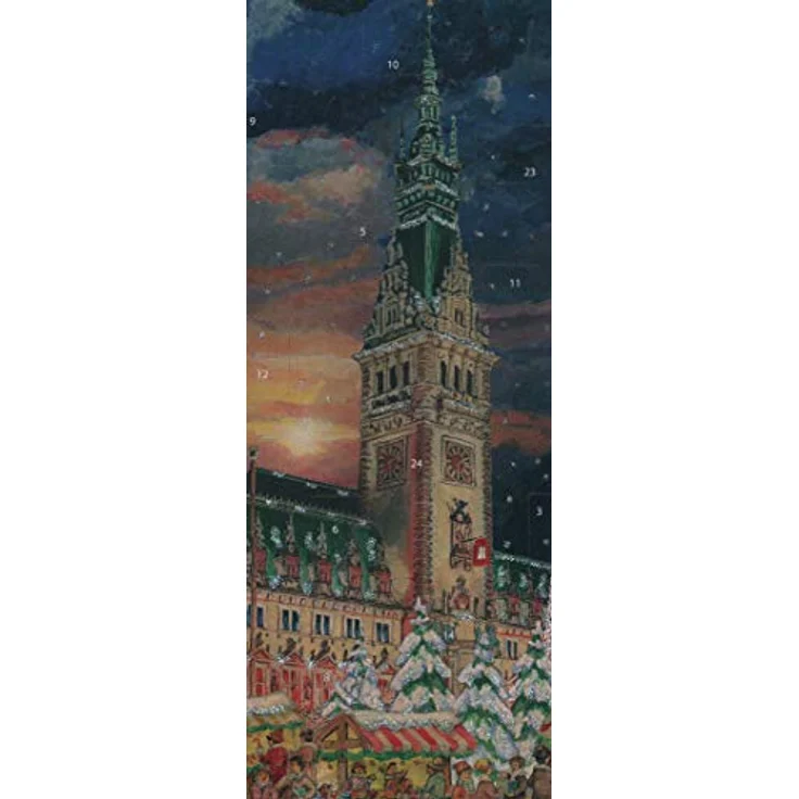 Richard Sellmer Verlag Adventskalender Hamburg mit Rathaus und Silberglimmer, 42x29,7cm – Bild 3