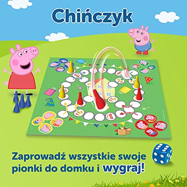 Trefl Peppa Pig, 2-in-1 Brettspiel für Kinder ab 4 Jahren, für 2-4 Spieler, inkl. illustriertem Board und 16 bunten Sticks – Bild 3
