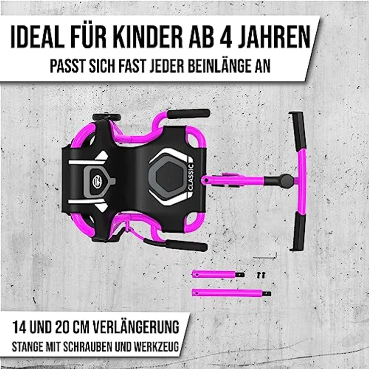 Ezy Roller 'Classic X' Drei-Rad-Wagen in pink – Bild 3