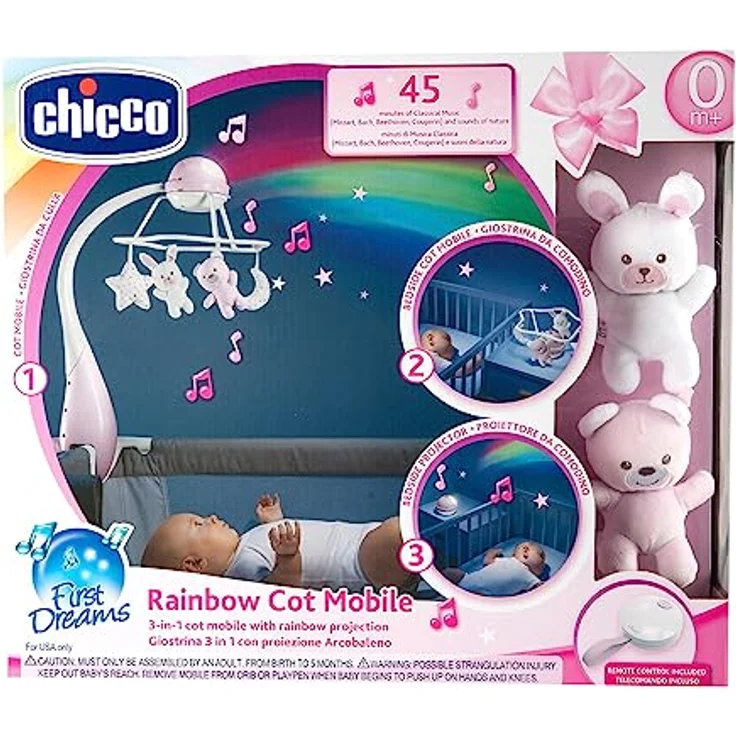 Chicco, Babymobile, Regenbogen Mobile 3-in-1 Pink – Bild 6
