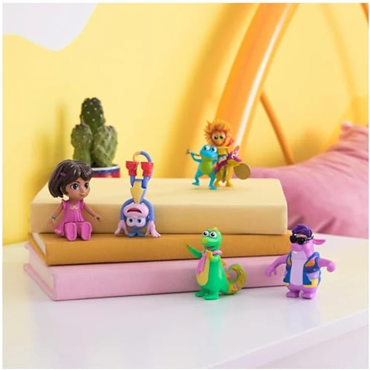 Dora the Explorer Fantastische Freunde Geschenkset, 4 bewegliche Figuren ca. 9 cm und Musik-Trio, für Kinder ab 3 Jahren – Bild 2
