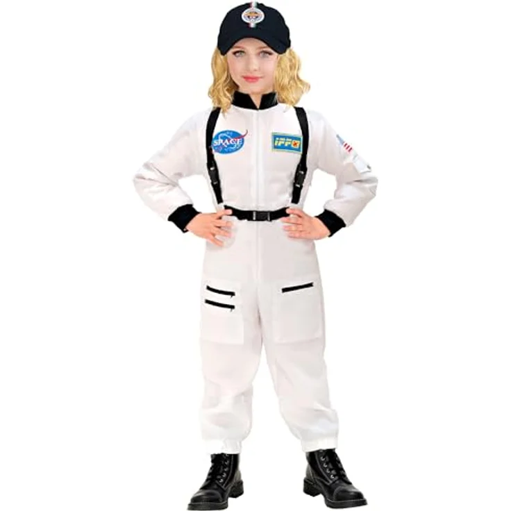 Widmann - Kinderkostüm Astronaut, Overall mit Patches, Weltall, Karneval, Mottoparty – Bild 5